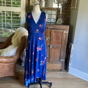 TORRID BLUE Midi Studio Knit Hi-Low Dress 4X NEW